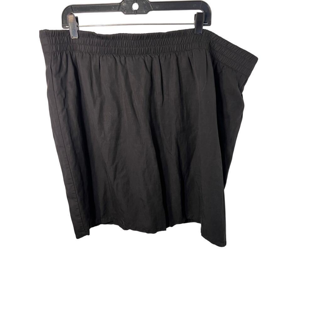 Torrid Sz 3 Linen Lyocell blend stretchy‎ elastic waist lined mini skater skirt￼